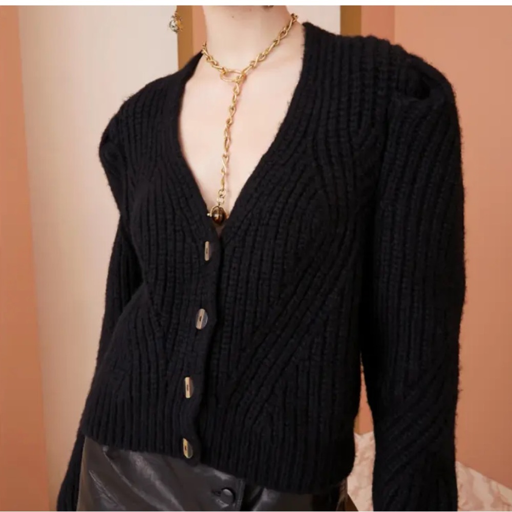 NWT Ulla Johnson Greta Cardigan in Raven (Black) Size Medium